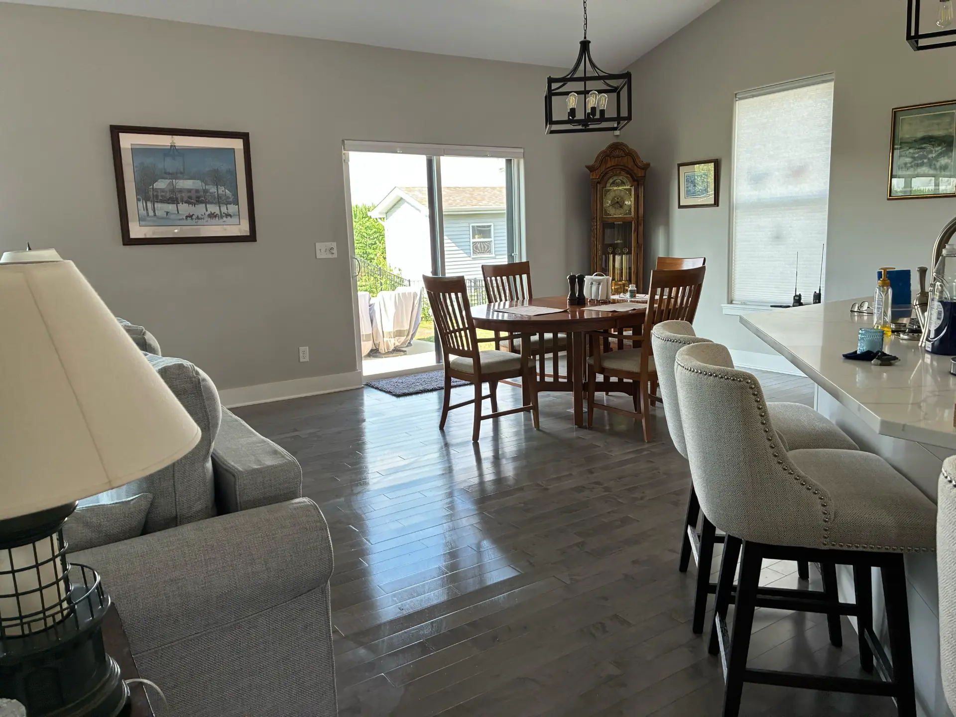 Living & dining area cleaned by Upkeep Standard in Lake in the Hills, Illinois