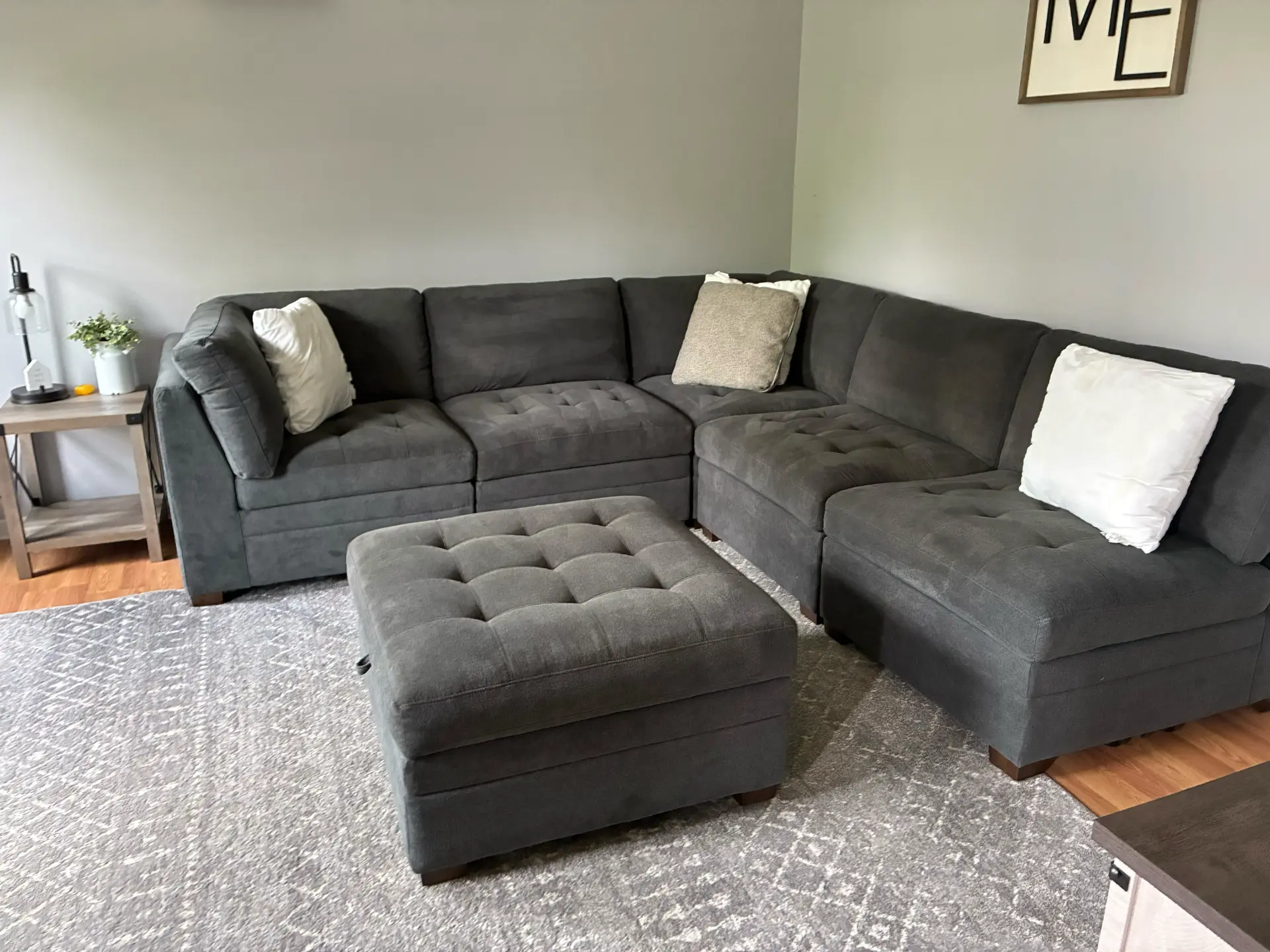 Sectional & seating detail cleaned by Upkeep Standard in Lake in the Hills, Illinois
