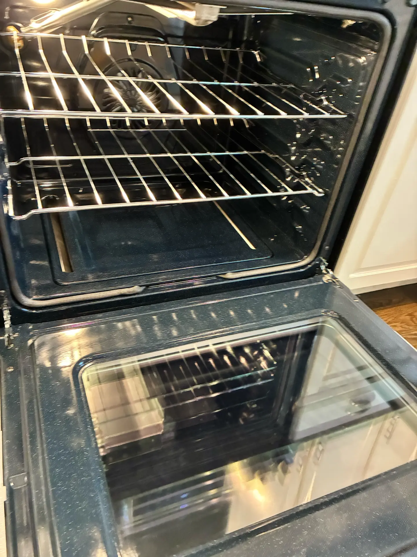 Oven interior & glass cleaned by Upkeep Standard in Crystal Lake, Illinois