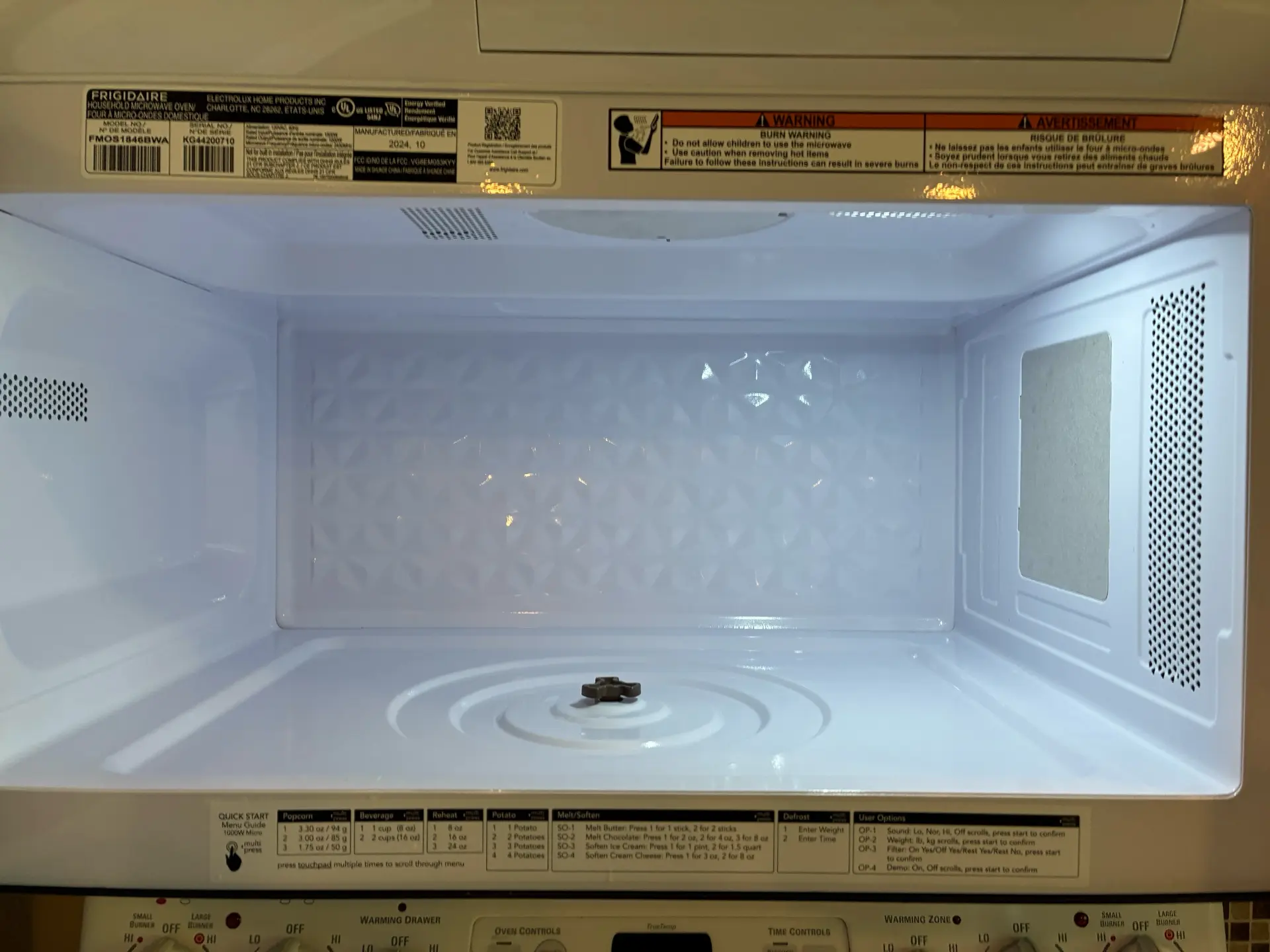Microwave interior & turntable cleaned by Upkeep Standard in Algonquin, Illinois